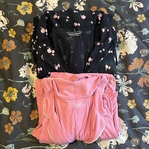 Victorias Secret Long Sleeve Button-up Nightgowns (Set of 2)